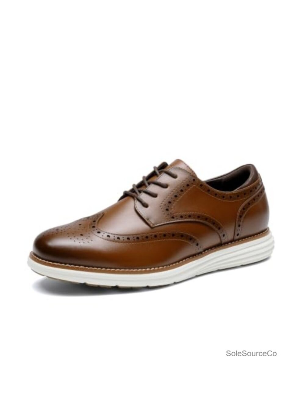 Men's Faux Leather Oxford Dress Sneakers Wingtip Brogue Lace-Up Business Casual